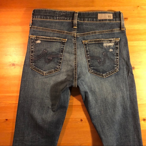 AG Farrah High Rise Skinny Distressed Jeans - Picture 2 of 8
